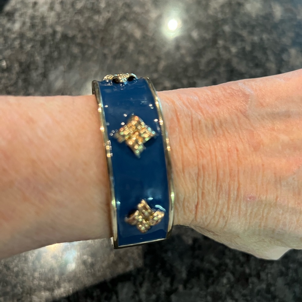Blue and Gold Enamel Bracelet - Picture 5 of 6